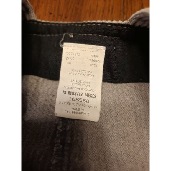 A little Angel Vintage 70s Toddler Boy Corduroy Overalls Football 12 Months - Picture 13 of 13